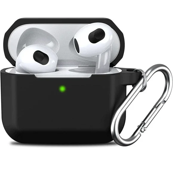 AirPod 3 Black Silicone Case - Picture 1 of 2